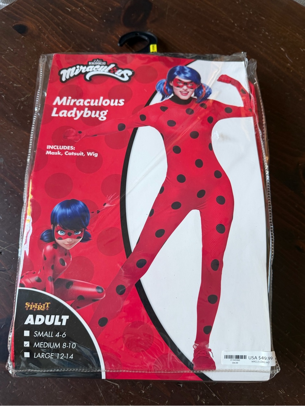 Zag Heroez Miraculous Ladybug Adult Medium M 8-10 Spirit Halloween Costume New